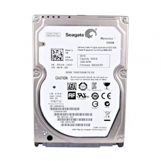 HDD-214 Seagate Momentus 500Gb 7200Rpm 16Mb Hdd