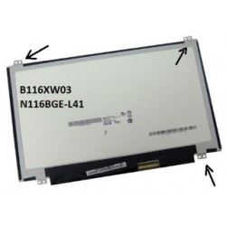 11,6" Wxga HD 40 Pin Slim Led Notebook Panel 1366x768 11,6" Wxga HD 40 Pin Slim Led Notebook Panel 1366x768